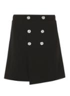 Dorothy Perkins Black Wrap Button Mini Skirt