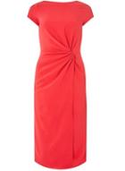 Dorothy Perkins *lily & Franc Coral Manipulated Wrap Dress