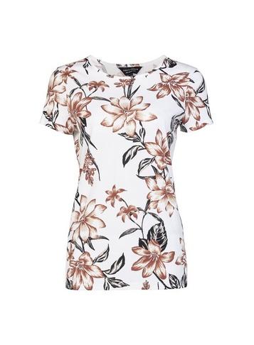 Dorothy Perkins Ivory Floral Print Short Sleeve Crew Neck T-shirt