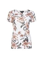 Dorothy Perkins Ivory Floral Print Short Sleeve Crew Neck T-shirt