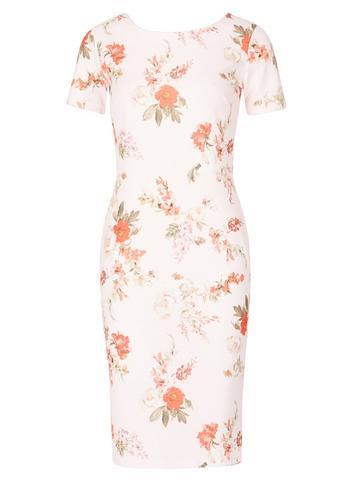 Dorothy Perkins *feverfish White Flower Print Bodycon Dress