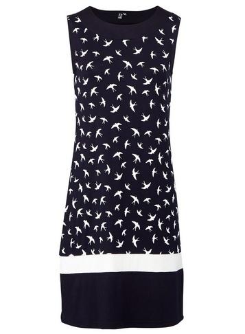 *izabel London Navy Swallow Print Shift Dress