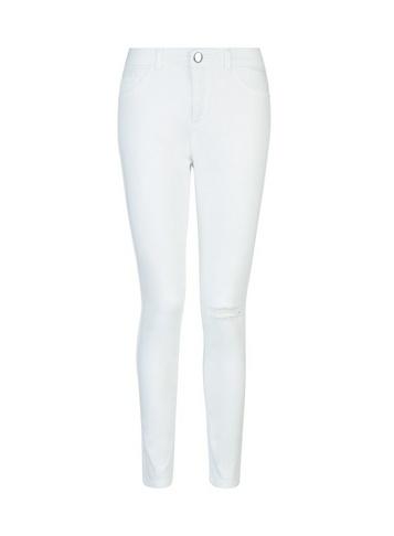 Dorothy Perkins White Ripped Denim 'darcy' Jeans