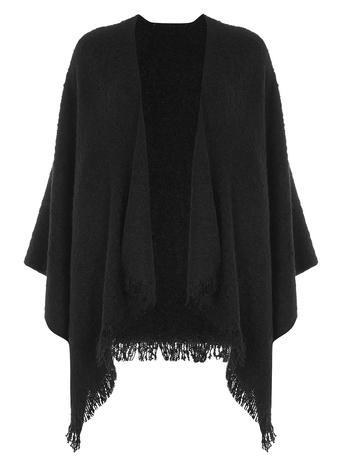 Dorothy Perkins Black Boucle Plain Cape