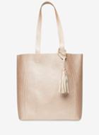 Dorothy Perkins Rose Gold Tassel Shopper Bag