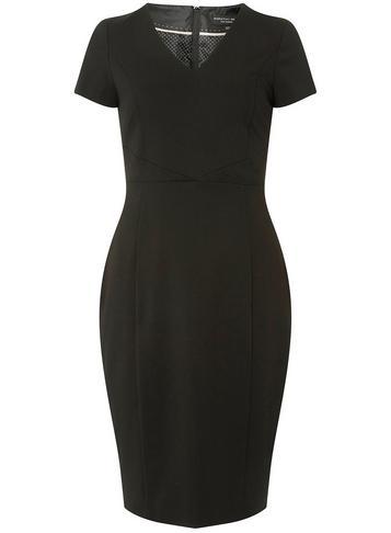 Dorothy Perkins Black Textured Pencil Dress
