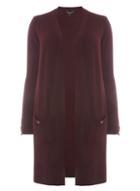 Dorothy Perkins Dp Curve Berry Red Button Cuff Cardigan