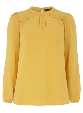 Dorothy Perkins Orange Frill Shoulder Top