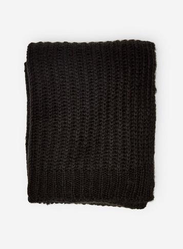 Dorothy Perkins Black Plain Knit Scarf