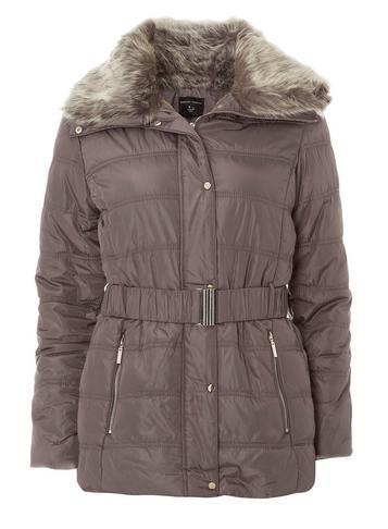 Dorothy Perkins Charcoal Short Luxe Padded Jacket