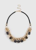 Dorothy Perkins Black And Gold Bead Necklace