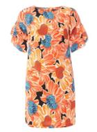 Dorothy Perkins Orange Floral Shift Dress