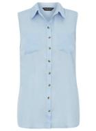 Dorothy Perkins Sleeveless Twill Casual Shirt