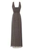 Dorothy Perkins *little Mistress Grey Mesh Maxi Dress