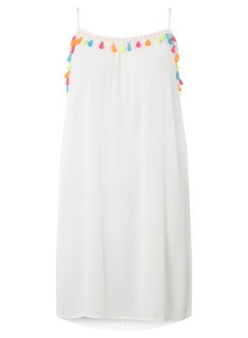 Dorothy Perkins *dp Beach Ivory Multi Tassel Tie Dress
