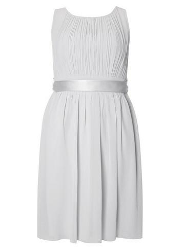 *showcase Curve Dove Grey Beth Skater Dress