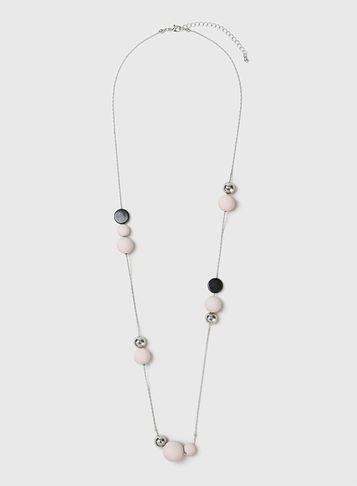 Dorothy Perkins Pink Ball Rope Necklace