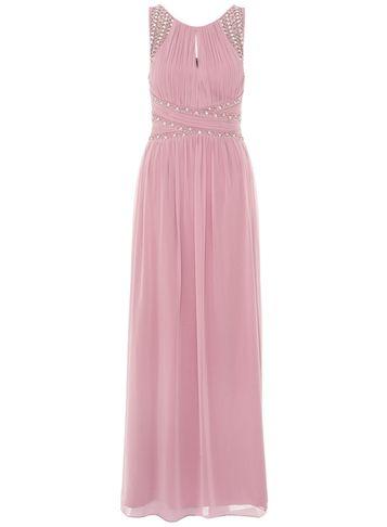 Dorothy Perkins *quiz Mauve Chiffon Maxi Dress