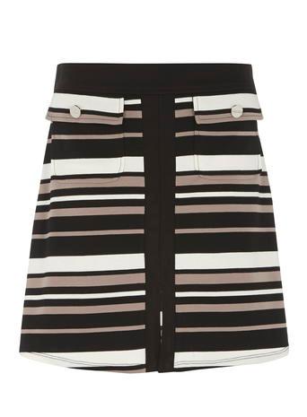 Dorothy Perkins Petite Stripe A Line Skirt