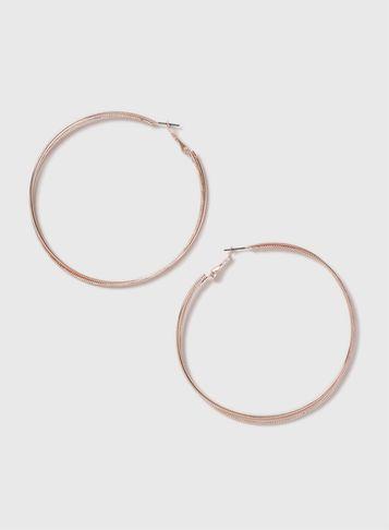 Dorothy Perkins Large Rose Gold Hoop Earrings