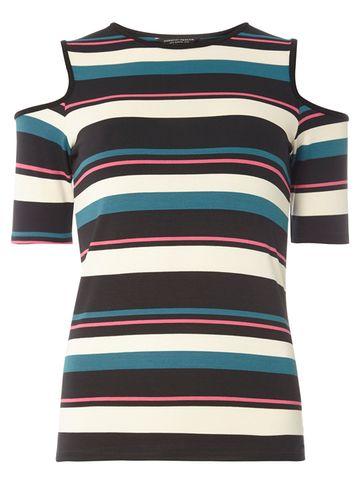Dorothy Perkins Multi Stripe Tie Sleeve Top