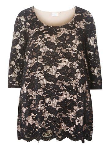 Dorothy Perkins *juna Rose Curve Black Lace Top