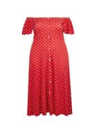 Dorothy Perkins *dp Curve Red Spot Print Dress