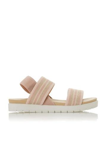 *head Over Heels By Dune Nude 'lama' Ladies Flat Sandals