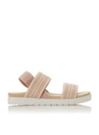 *head Over Heels By Dune Nude 'lama' Ladies Flat Sandals