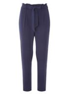 Dorothy Perkins Navy Tie High Waisted Trousers