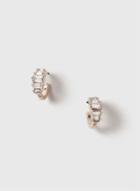 Dorothy Perkins Rose Gold Mini Stone Hoop Earrings