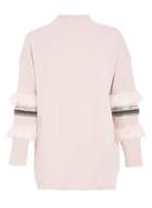 Dorothy Perkins *quiz Pale Pink Aztec Print Knitted Jumper