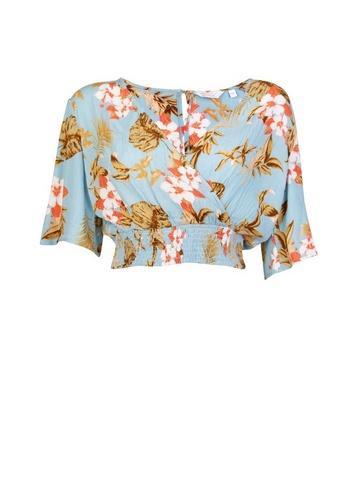 Dorothy Perkins *dp Beach Multi Colour Floral Print V-neck Top