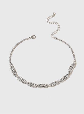 Dorothy Perkins Rhinestone Twist Choker Necklace