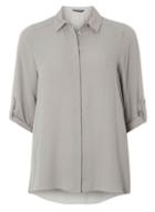 Dorothy Perkins Grey Button Side Shirt