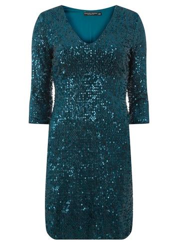 Dorothy Perkins Green Velvet Sequin Bodycon Dress