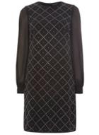 Dorothy Perkins *tall Black Embellished Shift Dress
