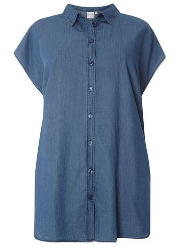 Dorothy Perkins *juna Rose Denim Blue Denim Short Sleeve Shirt