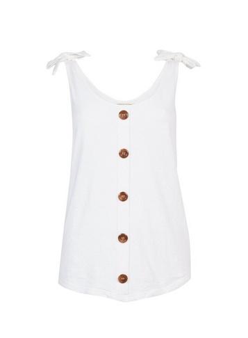 Dorothy Perkins Ivory Tie Shoulder Button Vest