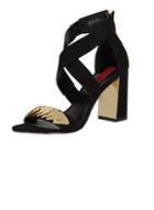 Dorothy Perkins *london Rebel Suede Effect Block Heel Sandals