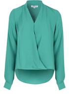 Dorothy Perkins *alice & You Teal Wrap Front Blouse