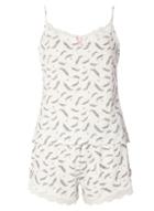 Dorothy Perkins White Feather Lace Camisole Set