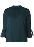 Dorothy Perkins Green Tie Cuff High Neck Top