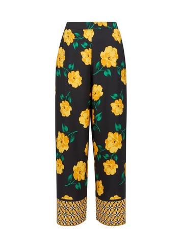 Dorothy Perkins Yellow Floral Print Palazzo Trousers