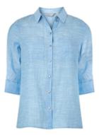 Dorothy Perkins Petite Blue Cotton Shirt