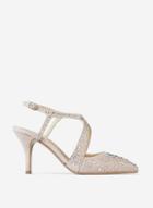 *showcase Nude Microfibre Ginger Court Shoes