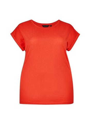 Dorothy Perkins *dp Curve Red Roll Sleeve Top