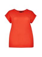 Dorothy Perkins *dp Curve Red Roll Sleeve Top