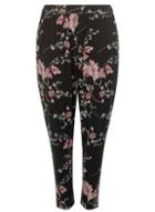 Dorothy Perkins Dp Curve Black Oriental Print Jersey Jogger