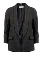 Dorothy Perkins Petite Grey And Pink Check Jacket